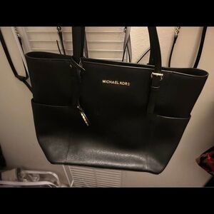 Michael Kors Elegant Black Tote with Gold Details